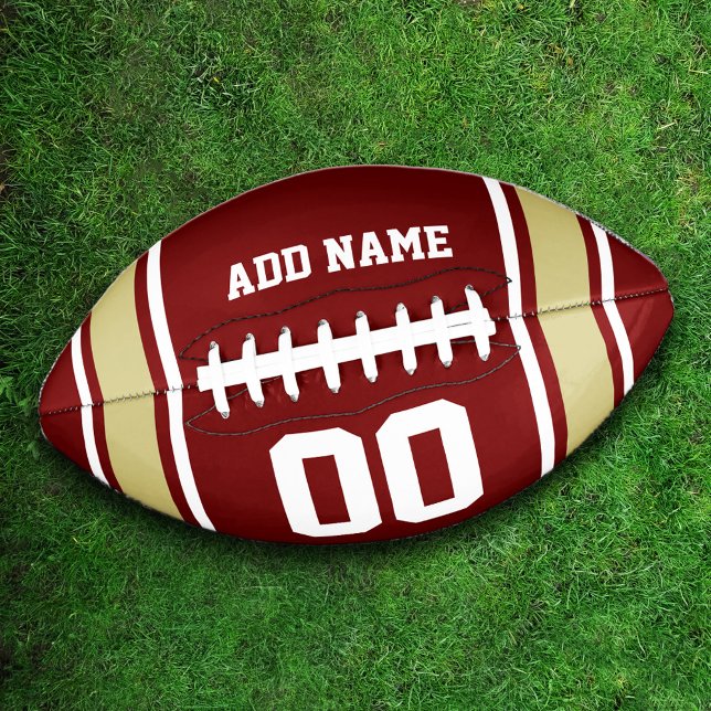 Football Jersey Burgundy|Gold Personalisiert (Von Creator hochgeladen)