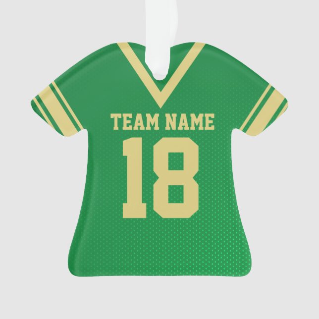 Football Jersey Green Gold Uniforme (devant)