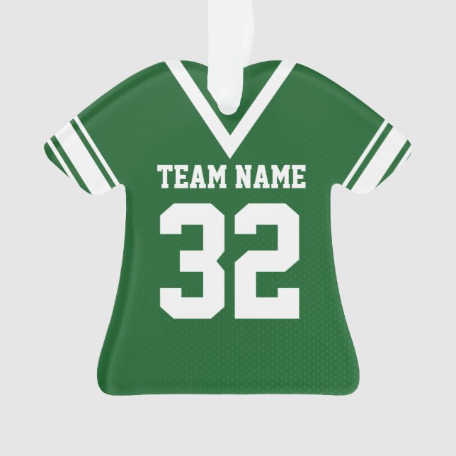 Football Jersey Green Uniform mit Foto Ornament (Vorderseite)