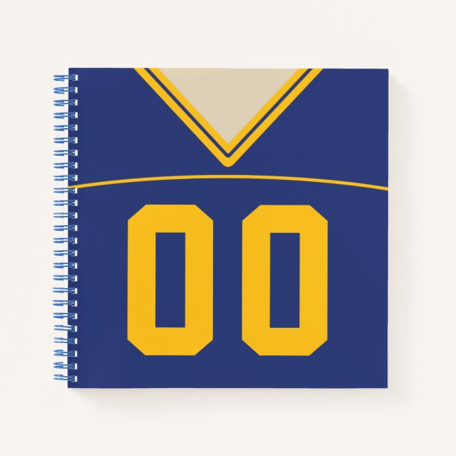 Football Jersey Individuelle Name & Number Notizbuch (Vorderseite)