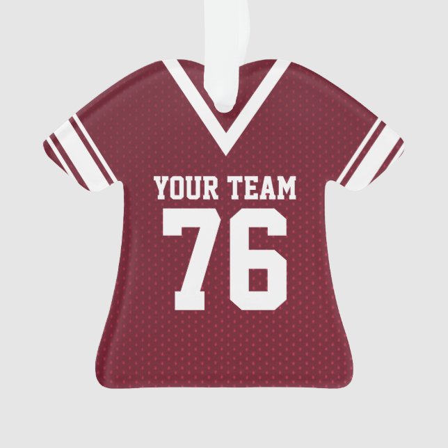 Football Jersey Maroon et Blanc (devant)