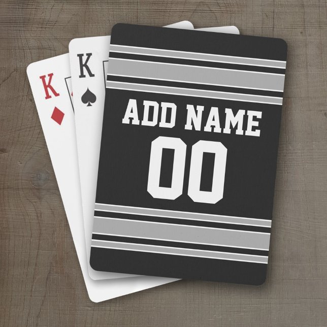 Football Jersey - Mit Ihren Informationen individu Spielkarten (Personalized Playing Cards - Sporty Stripes)