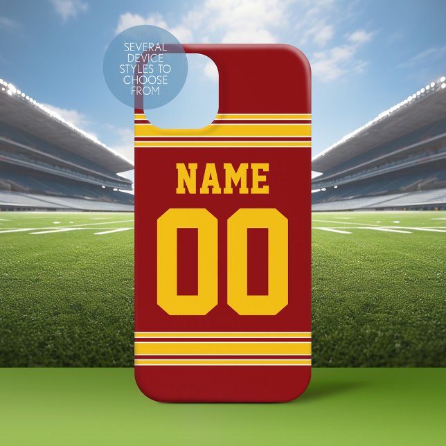 Football Jersey - Mit Ihren Informationen individu title_seo2 (Personalized Phone Case with a Football Jersey Stripe Design)