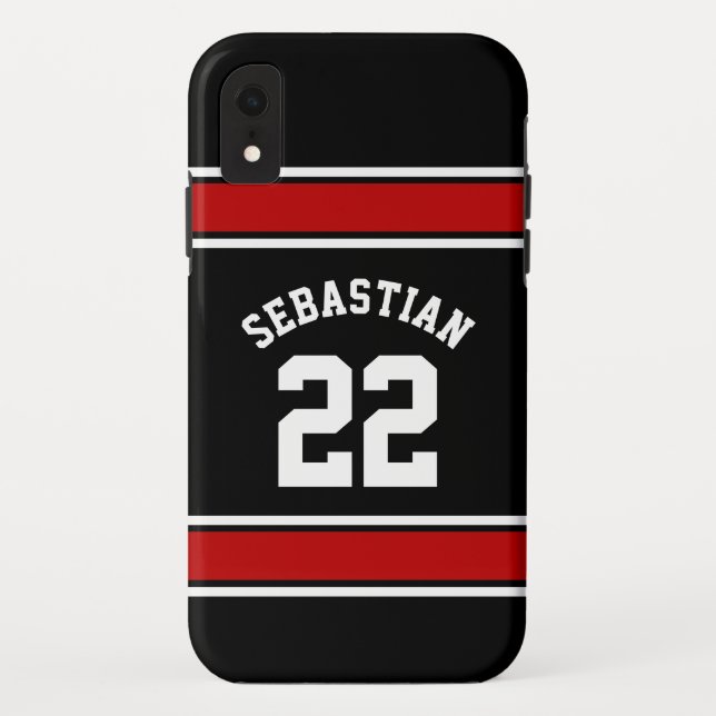 Football Jersey Personalisierter Name Case-Mate iPhone Hülle (Rückseite)