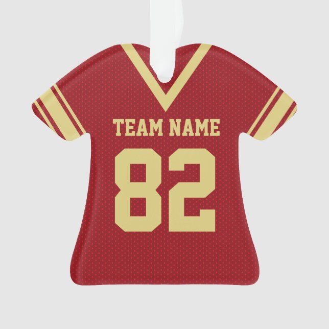 Football Jersey Red Gold Uniform avec photo (devant)