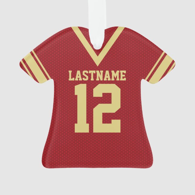 Football Jersey Red Gold Uniforme (dos)