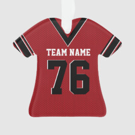 Football Jersey Red Uniform mit Foto Ornament