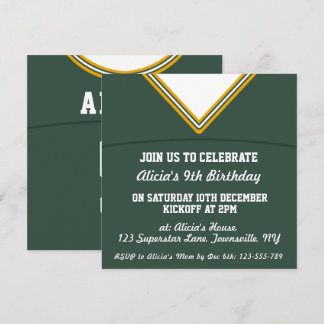 Football Jersey Themed Party Einladendes Template, Einladung