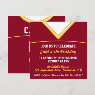 Football Jersey Themed Party Einladendes Template, Einladung