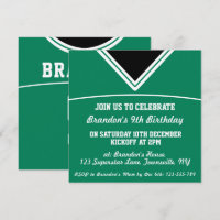 Football Jersey Themed Party Einladung Template, L