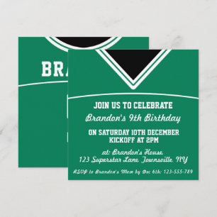 Football Jersey Themed Party Einladung Template, L