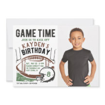 Football Jeu Heure Photo Anniversaire Invitation