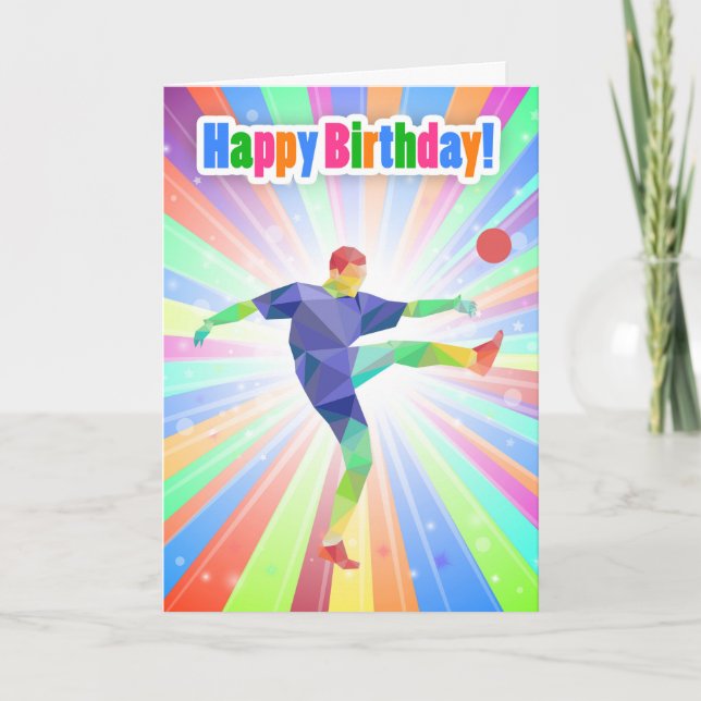 Football / Joueur de football Anniversaire Carte A (Devant)