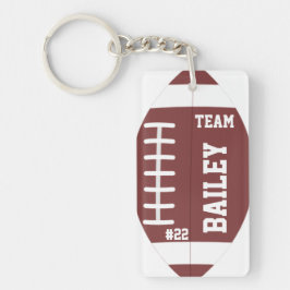 Football Keychain Sports Athletics Team Number Schlüsselanhänger