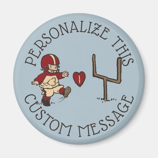 Football Kick Heart Magnet (Vorne)