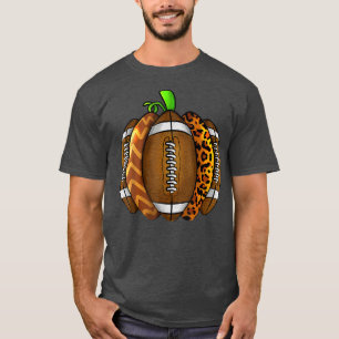 Football Leopard Pumpkin Herbst Fußball Spion T-Shirt
