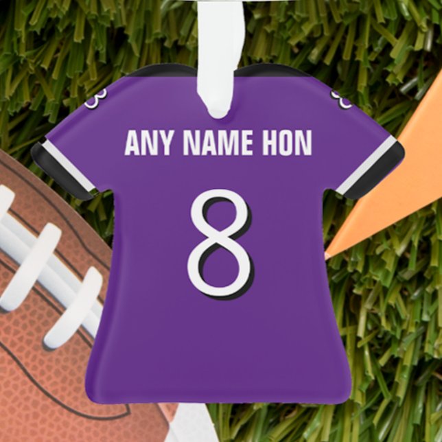 Football Lila & Black Jersey Ornament (Von Creator hochgeladen)