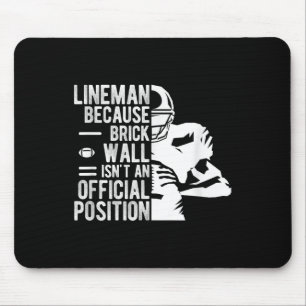 Football-Lineman Backsteinmauer Defensiver Lineman Mousepad