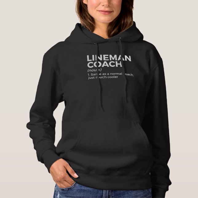 Football Lineman Coach Definition Hoodie (Vorderseite)