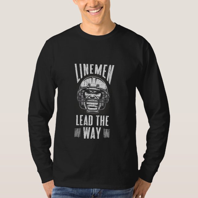 Football Lineman Lead Offensive Defensive Player T-Shirt (Vorderseite)