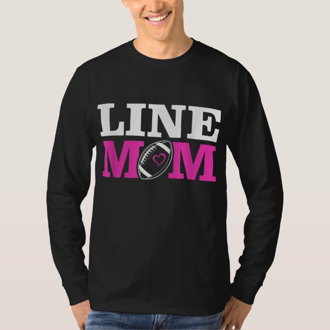 Football Lineman Mama Line Mama T-Shirt (Vorderseite)
