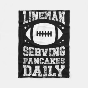 Football-Lineman serviert Pfannkuchen Offensive Li Fleecedecke