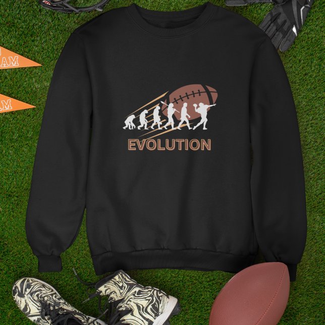 Football Lover Sweatshirt für Fans und Spieler (Evolution of Football Crewneck Sweatshirt)