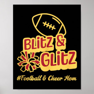 Football-Mama Cheer-Mama Blitz- und Glitz-Tanktop  Poster