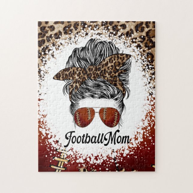Football-Mama Leopard-Druck   (Vertikal)