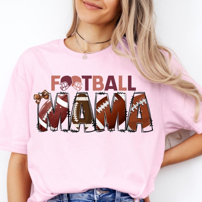 Football Mama Shirt Cheer Mama Game Day T-Shirt Fo (Football Mama)