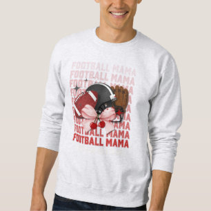 FOOTBALL MAMA Stilvolle Coquette Bow Sweatshirt