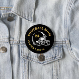 Football Mama Vintag Football Helm Personalisiert Button