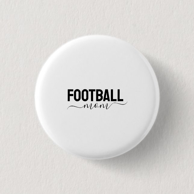 Football Mom modern script Button (Vorderseite)