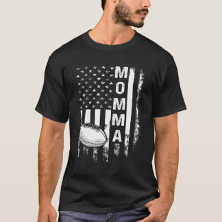 Football Momma American Flag Vintage Weihnachten X T-Shirt