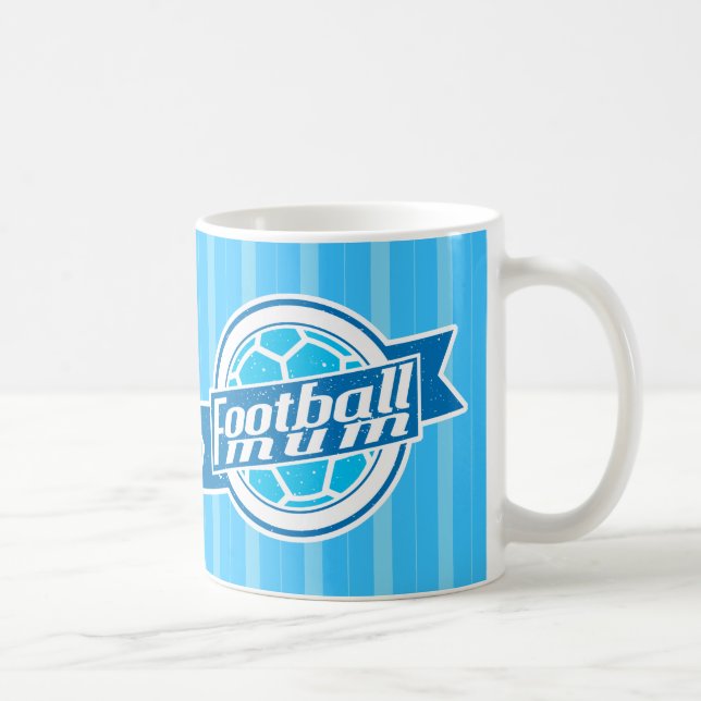 Football Mum Blue Kaffeetasse (Rechts)