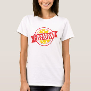 Football-Mum mit Name und Nummer T-Shirt