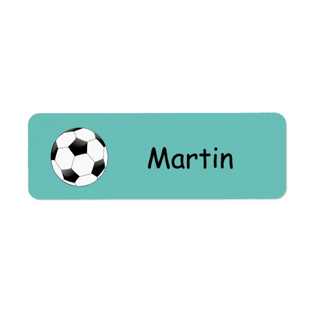 Football nom de sport enfants Étiquette (Devant)