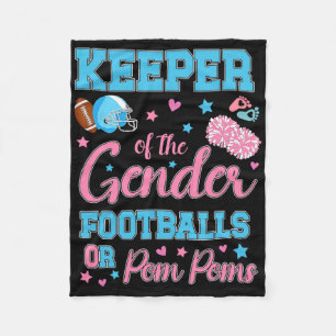 Football oder Pom Poms Niedlicher Gender-Ba-Halter Fleecedecke