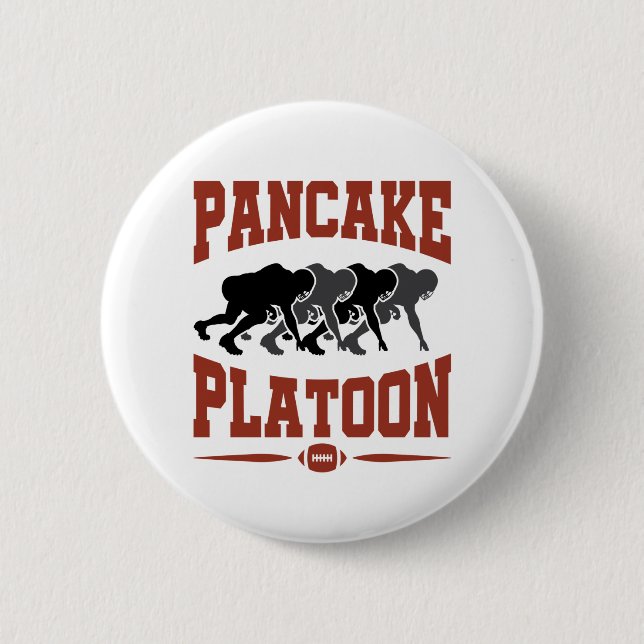 Football Offensive Lineman Pancake Platon Button (Vorderseite)