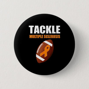 Football Orange Band Multiple Sklerose-Bewusstsein Button