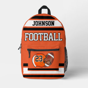 Football Orange - bearbeitbar Bedruckter Rucksack
