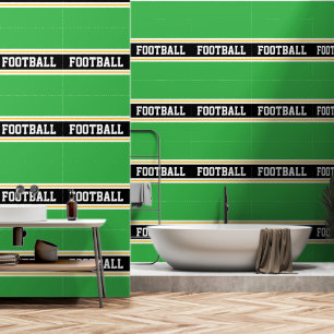 FOOTBALL Orange Weiß Schwarz Grün Rennstreifen Tapete