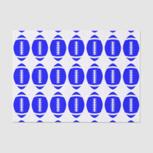Football Party Blue Footballs Geschenkgutschrift Seidenpapier