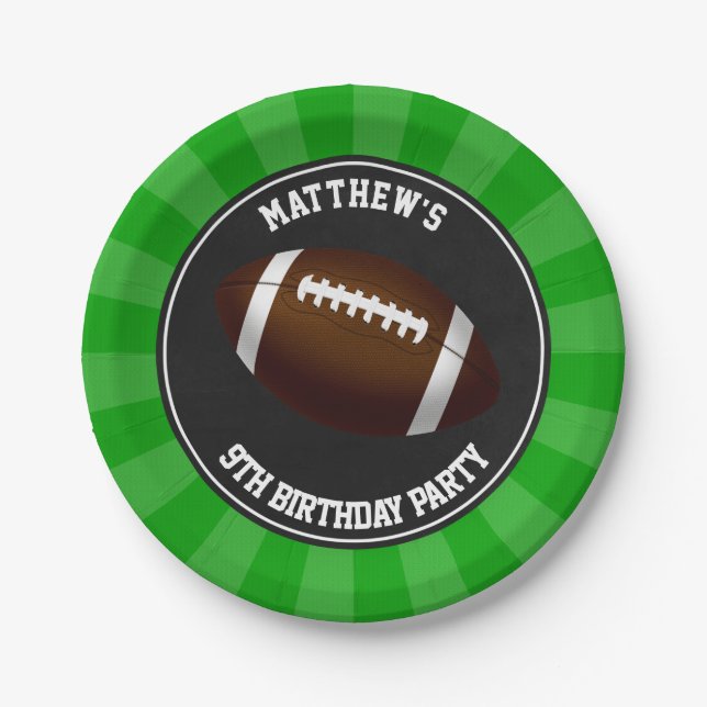 Football Party Cake Teller Personalisiert (Vorderseite)