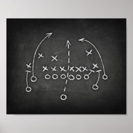 Football Party PLAYBOOK IV Zeichenkatze drucken Poster