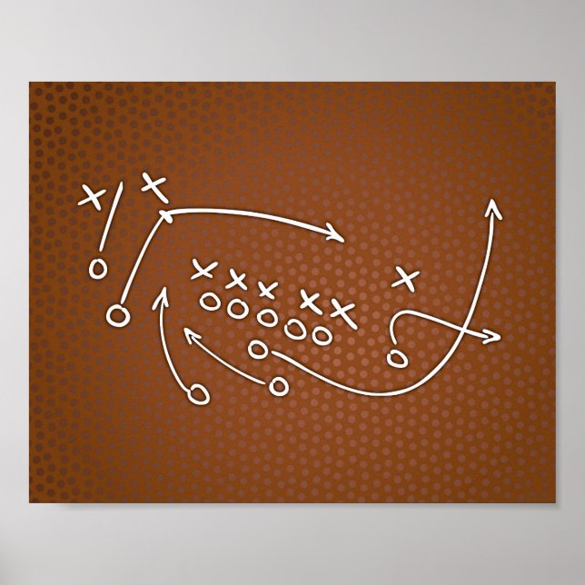 Football Party PLAYBOOK Unterschrift drucken Poster (Vorne)