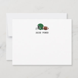 Football Personalisiert Monogram Initals Mitteilungskarte