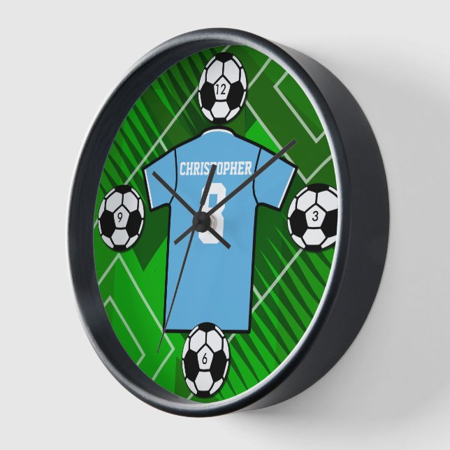 Football personnalisé Soccer Jersey horloge murale (Angle)