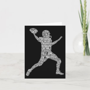 Football Player American Football Boys Kinder Männ Karte