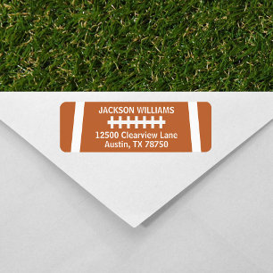 Football Player Ball Custom Sports Return Address